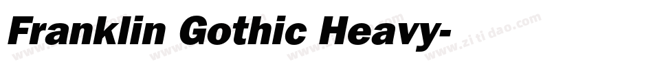 Franklin Gothic Heavy字体转换